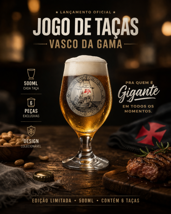 JOGO DE TAÇAS VASCO DA GAMA